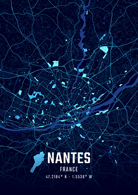 Nantes Midnight City Map