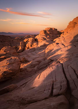 Desert Rocks at Sunset