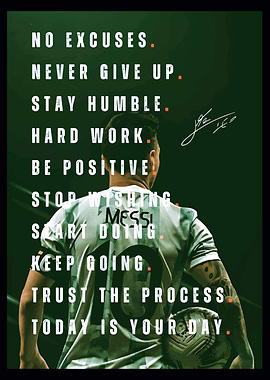 Motivational Messi Poster