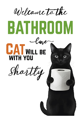 Bathroom Cat Humor