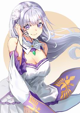 Emilia from Re:Zero Anime Art