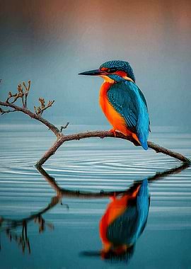 Ripple Mirror Kingfisher