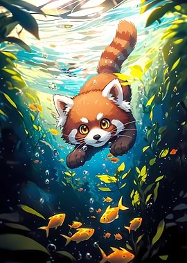 Red Panda Underwater Adventure