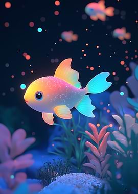 Magical Neon Goldfish Glow
