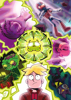 Final Space characters cartoon illustration