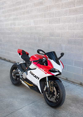 Ducati Motorcycle Red and White