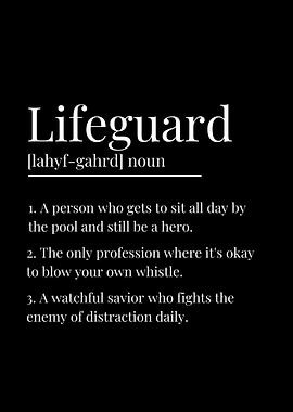 Funny Lifeguard Definition