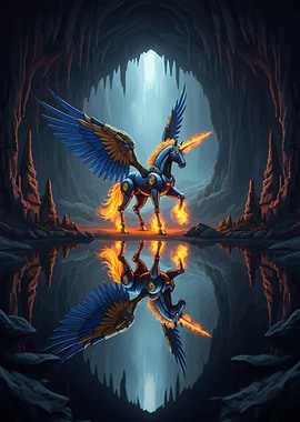 Mechanical Unicorn Fire Wings