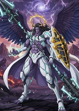 Winged Warrior Spear Shield