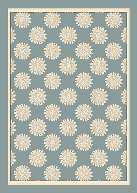 Monochrome Botanica – Blue & Cream Hand-Drawn Floral Motif (Coordinating Print)