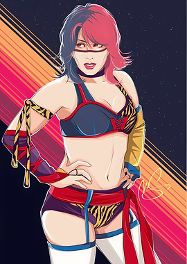 Asuka WWE Wrestler Digital Art