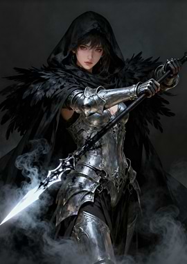 Hooded Warrior with Spear