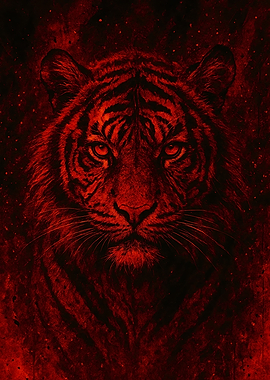 Red Tiger Portrait