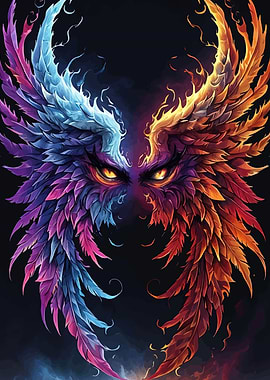 Winged Eyes Duality Fire Ice