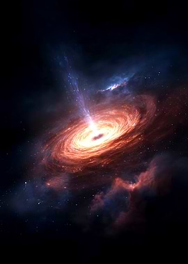 Dramatic Black Hole in Space