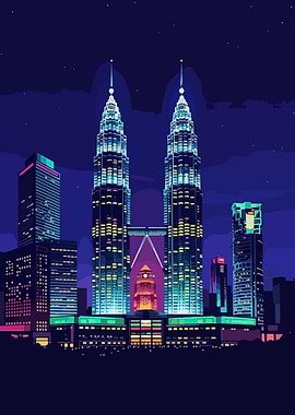 Kuala Lumpur Cityscape at Night