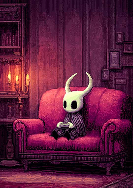 Hollow Knight Gaming on Couch