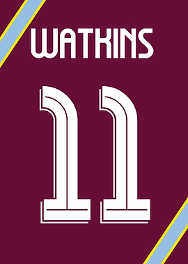 Ollie Watkins 11 Aston Villa Football Jersey Graphic