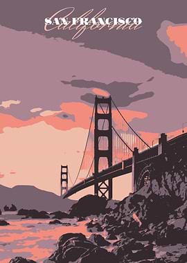 San Francisco Golden Gate Bridge Art
