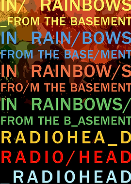 Radiohead In Rainbows album cover poster