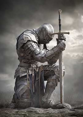 Kneeling Knight with Sword