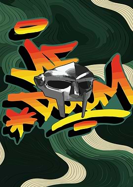 MF DOOM Mask Graffiti Art