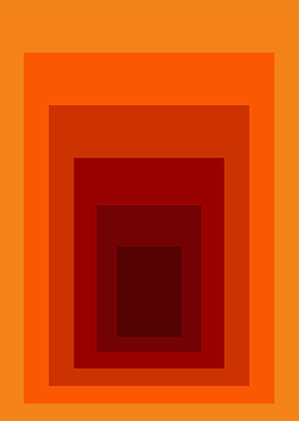 Nested Squares in Shades of Orange