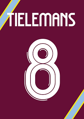Youri Tielemans #8 – Aston Villa Jersey Graphic