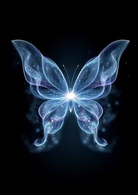 Glowing Blue Butterfly