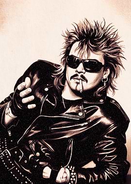 Cool Biker with Sunglasses and Cigarette