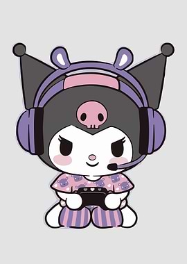 Kuromi Gaming Cartoon Character