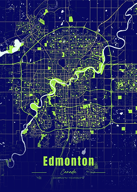 Edmonton Canada City Map