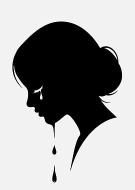 Crying Woman Silhouette