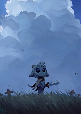 Lamb with Sword in Field