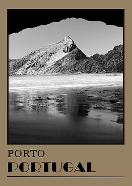 Porto Portugal Black and White Photo Travel Poster