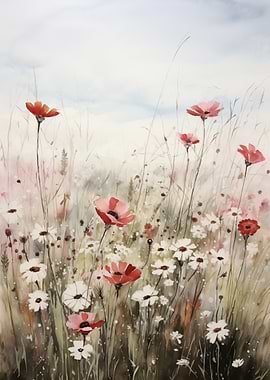 Flower Field Painting