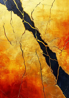 Kintsugi Inspired Abstract Art