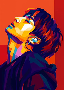 Colorful Kpop Pop Art Portrait