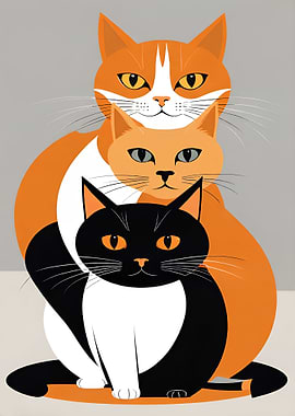 Stylized Cats Portrait
