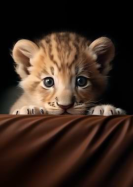 Adorable Lion Cub Portrait