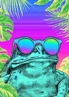 Cool Frog with Sunglasses