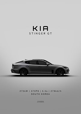 Kia Stinger GT Car Illustration
