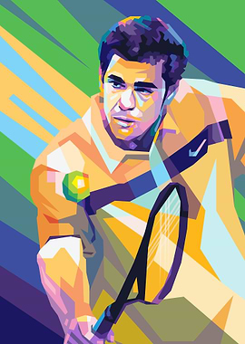 Pete Sampras in Popart Illustration
