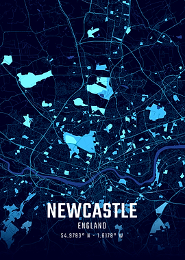 Newcastle Midnight City Map