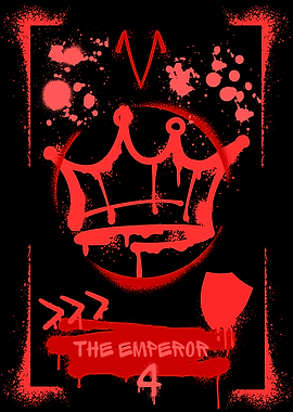 The Emperor Tarot Card Graffiti Art