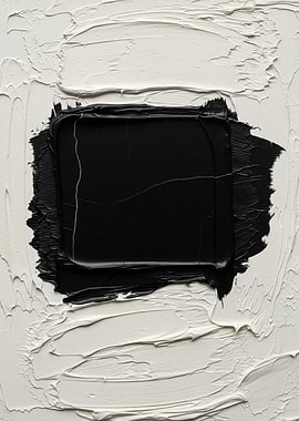 Abstract Black and White Texture Painting