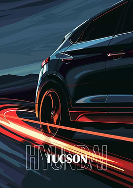 Hyundai Tucson Car Illustration