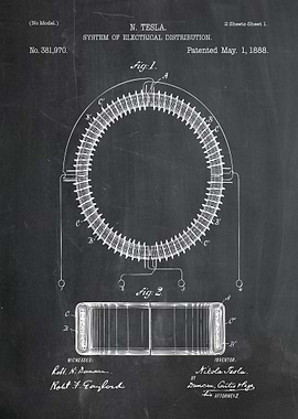 Nikola Tesla Electrical Distribution Patent