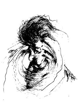 Abstract Figure in Black and White