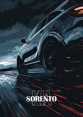 Kia Sorento Car Illustration